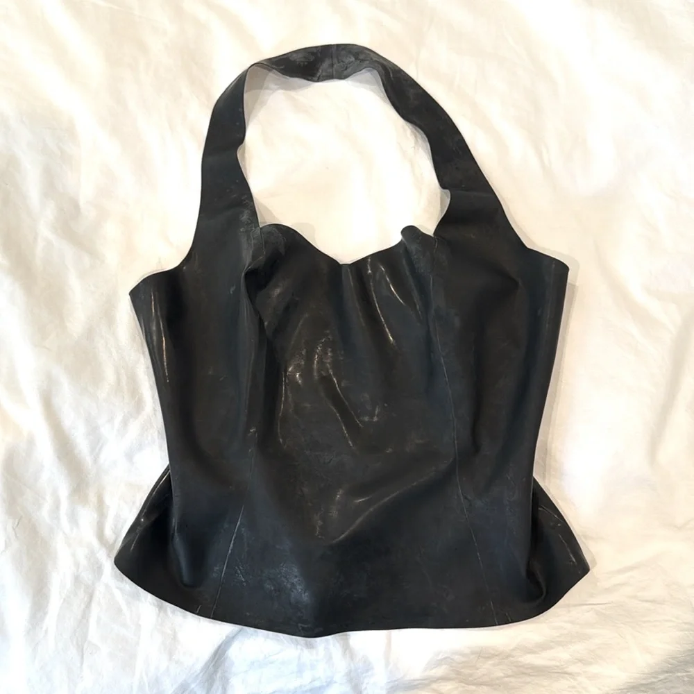 SYREN Latex Classic Halter Top - Picture 4 of 5